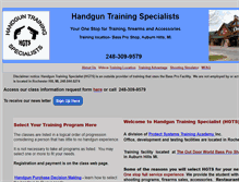 Tablet Screenshot of handguntrainingspecialists.com
